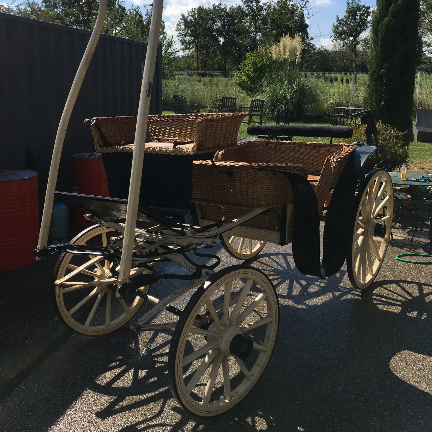 Voitures d'Antan Calèche Vis à Vis Osier 10