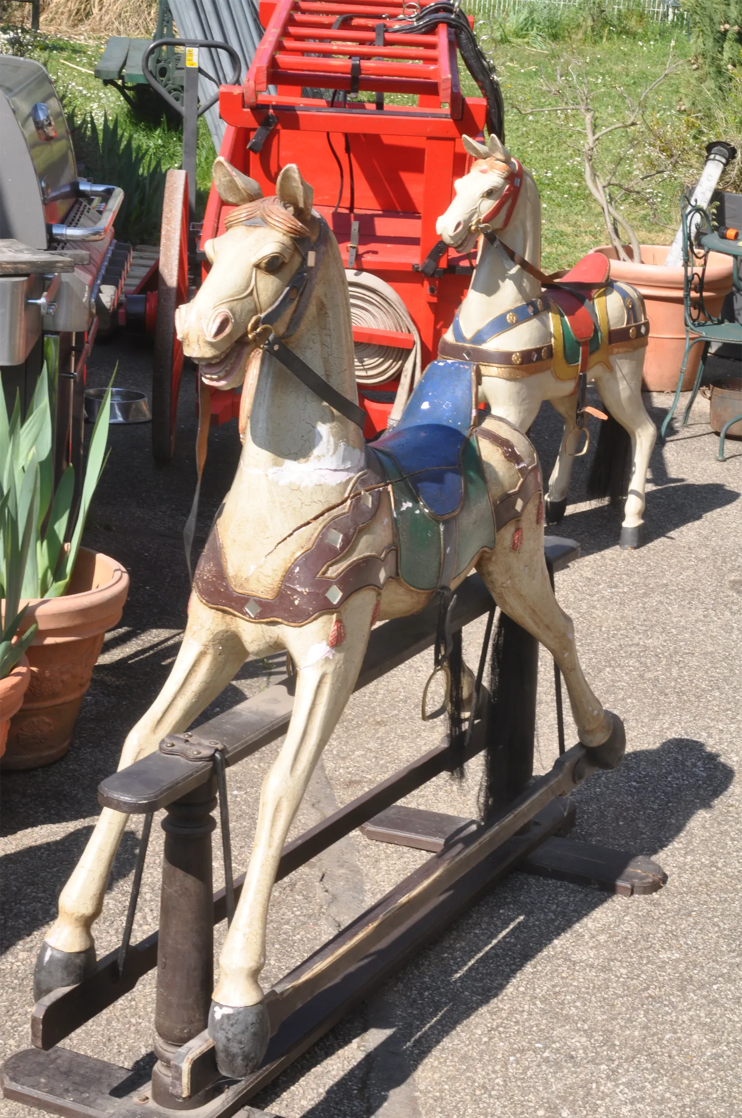 Voitures d'Antan Cheval de Manège Bascule Petit Modèle 13